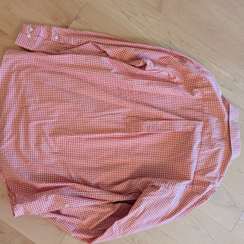 Coast Orange Gingham Button Down - image 5